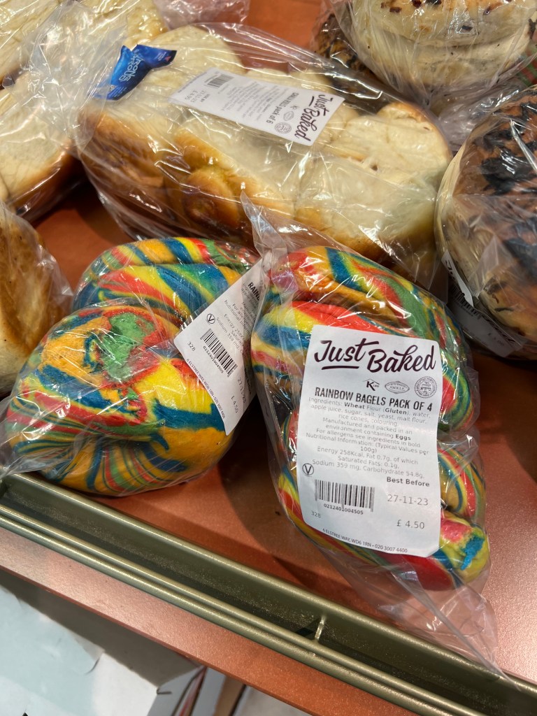 Rainbow bagels at Kavanagh's.