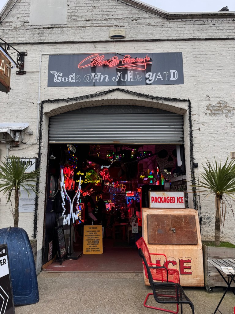 The entrance to God's Own Junkyard.